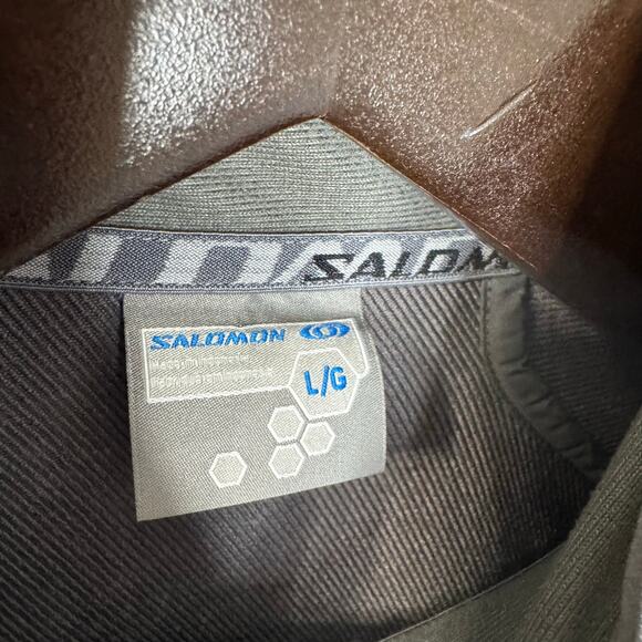 Salomon Gray Soft Shell Full Zip Jacket Grey Men's L - Picture 9 of 11